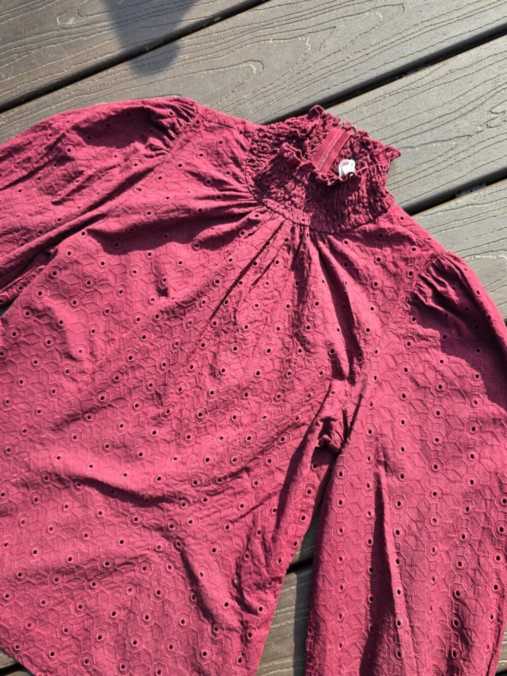 Veronica Beard Long Sleeved Smocked high neck blouse, size 4, VGUC - Picture 6 of 8